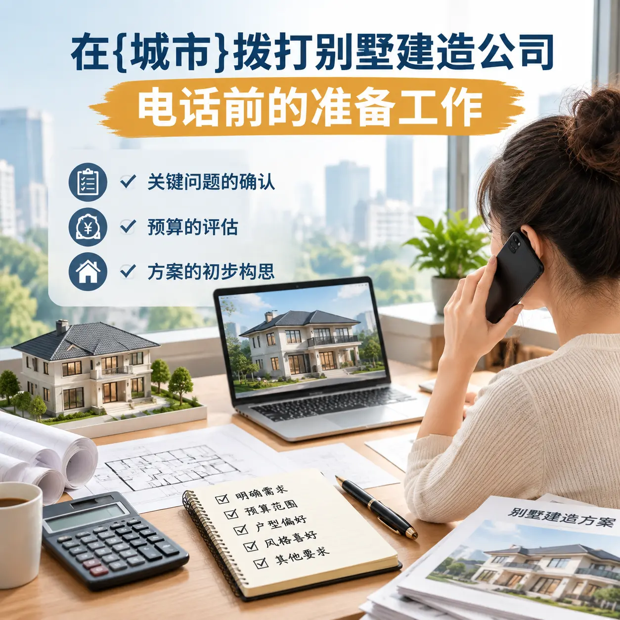 在汇川拨打别墅建造公司电话前的准备工作
