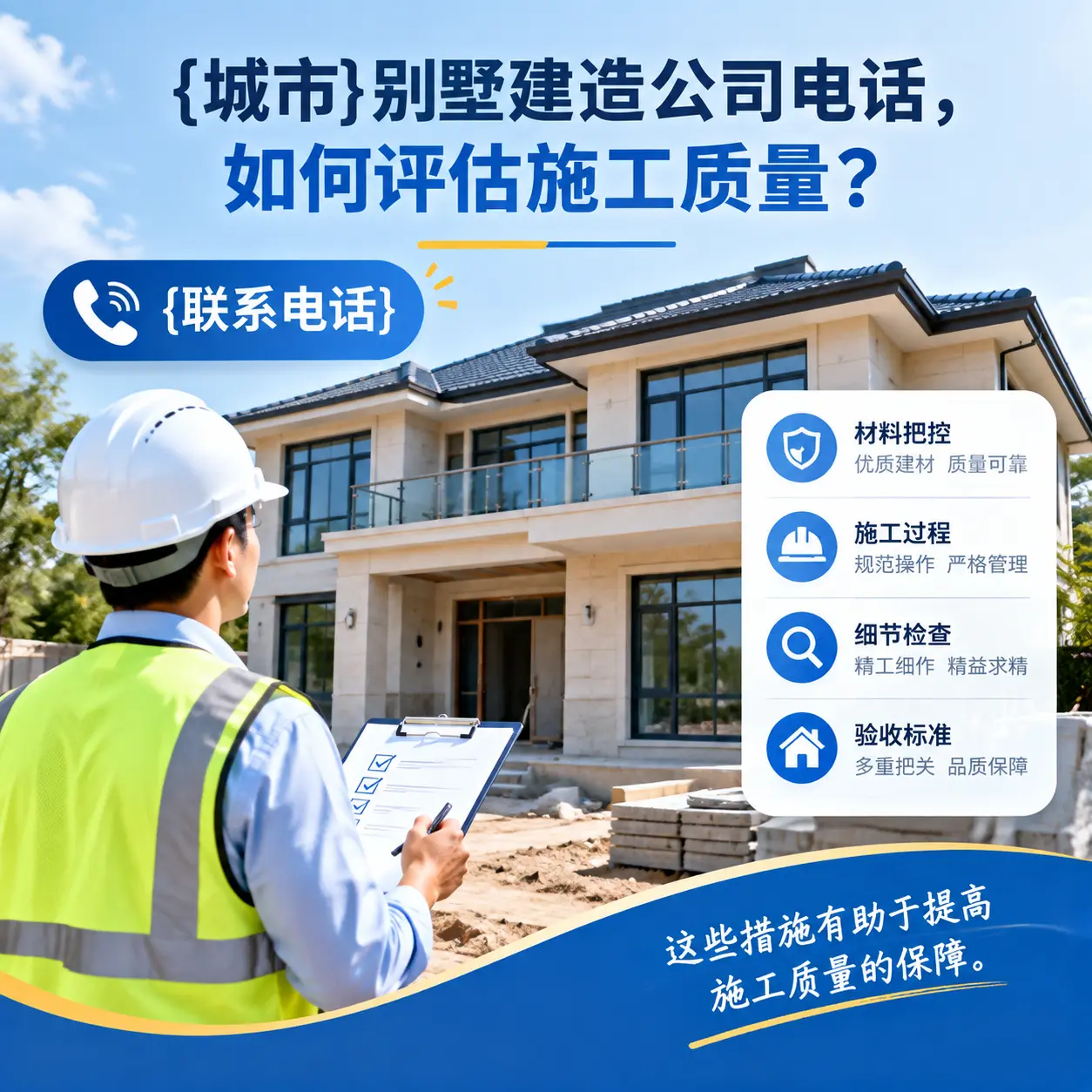 汇川别墅建造公司电话，如何评估施工质量？